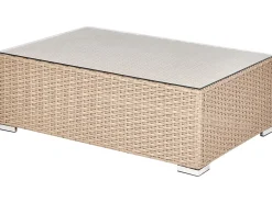 Set da giardino con tavolo 8 posti XXL Lato destro Modulare Rattan sintetico (PE) Beige sabbia