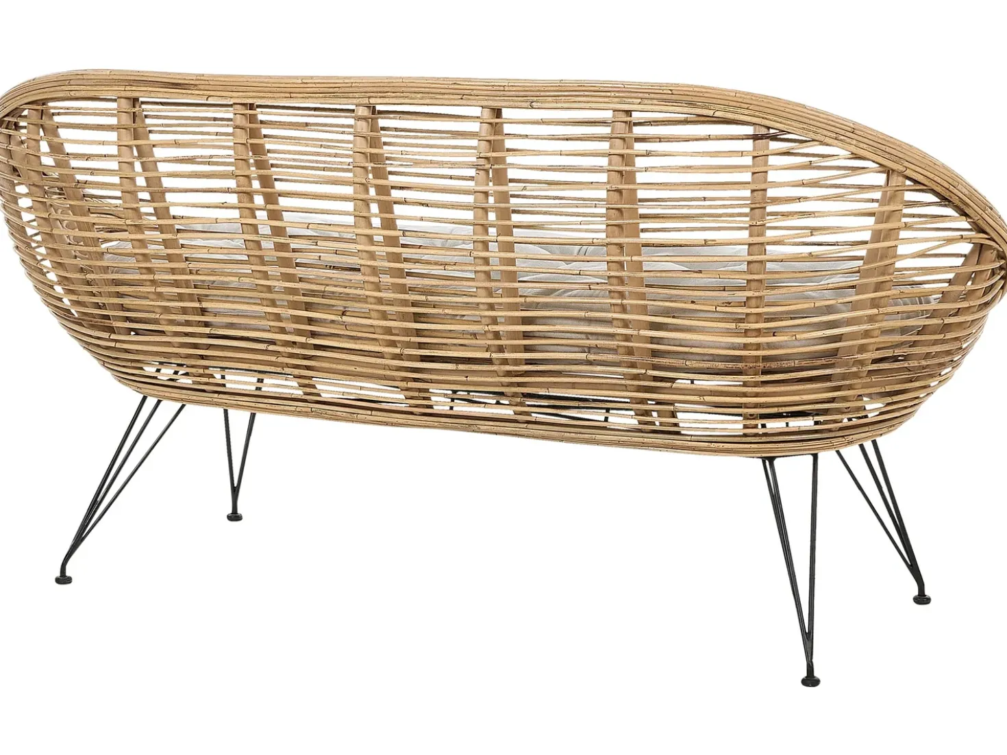 Set da giardino con tavolo 3 posti MARATEA/CESENATICO Rattan Naturale