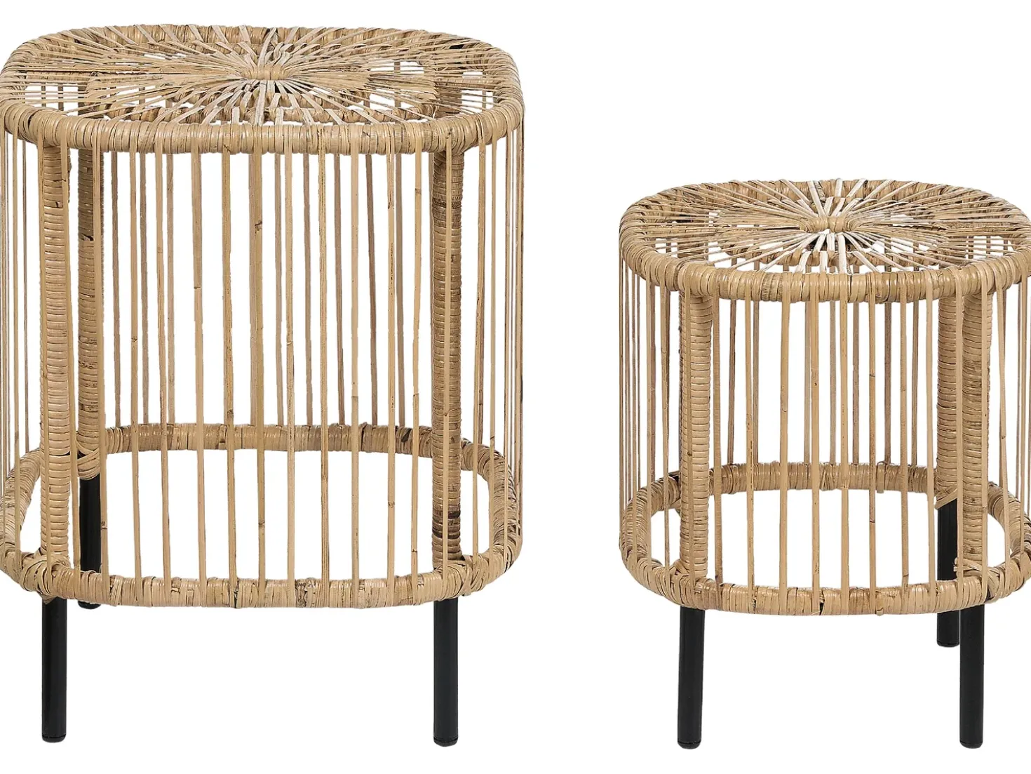 Set da giardino con tavolo 3 posti MARATEA/CESENATICO Rattan Naturale