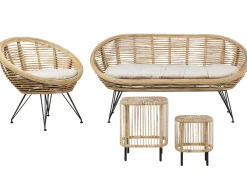 Set da giardino con tavolo 3 posti MARATEA/CESENATICO Rattan Naturale