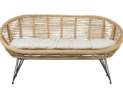 Set da giardino con tavolo 3 posti MARATEA/CESENATICO Rattan Naturale