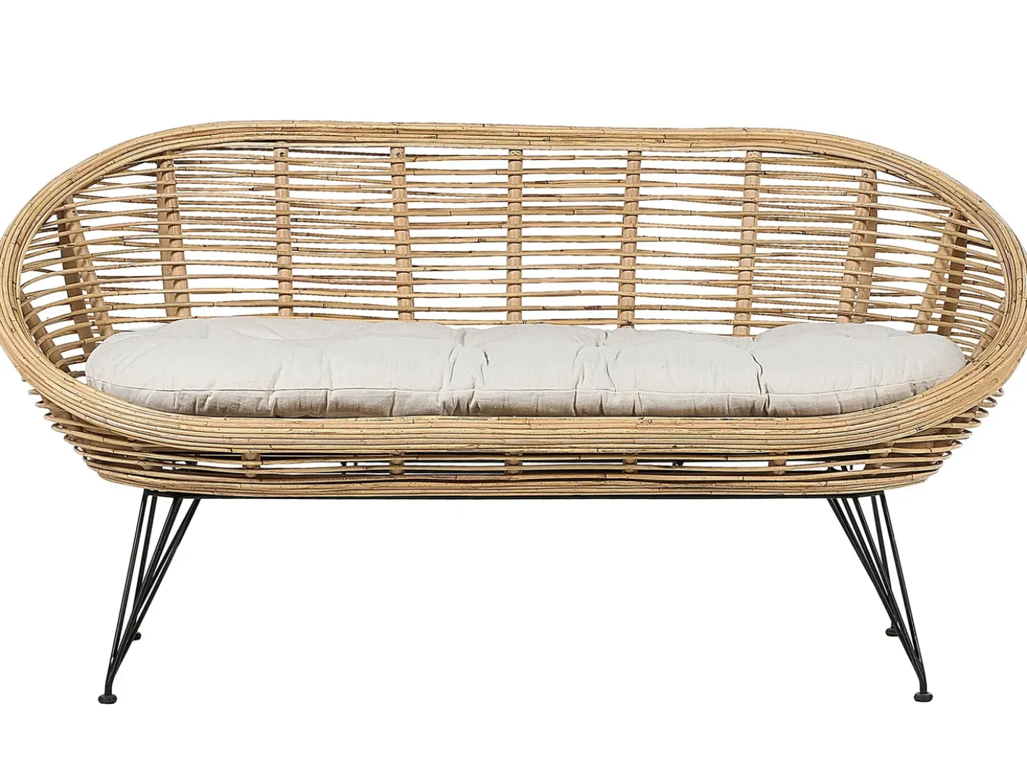 Set da giardino con tavolo 3 posti MARATEA/CESENATICO Rattan Naturale