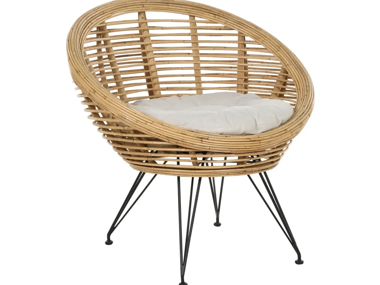Set da giardino con tavolo 3 posti MARATEA/CESENATICO Rattan Naturale