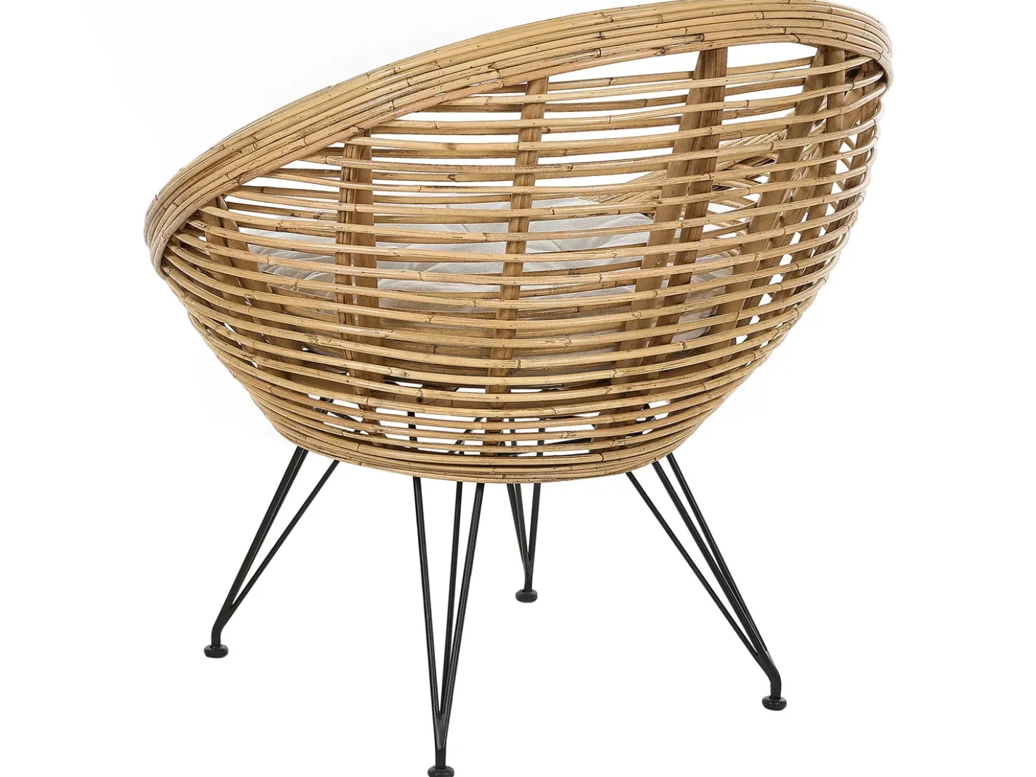 Set da giardino con tavolo 3 posti MARATEA/CESENATICO Rattan Naturale