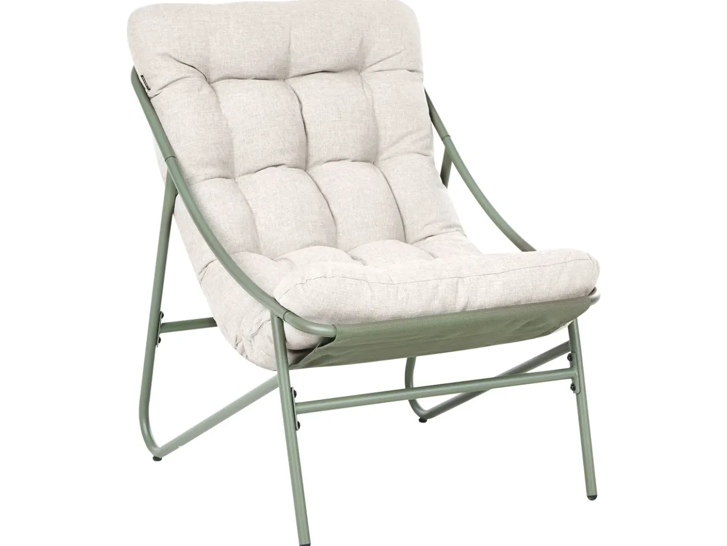 Set da giardino con tavolo 4 posti MOLVENO Metallo Beige/Verde