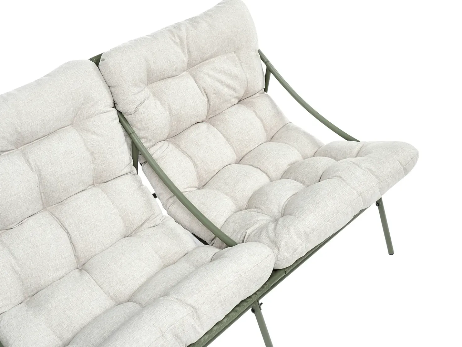 Set da giardino con tavolo 4 posti MOLVENO Metallo Beige/Verde