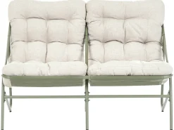 Set da giardino con tavolo 4 posti MOLVENO Metallo Beige/Verde