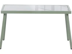 Set da giardino con tavolo 4 posti MOLVENO Metallo Beige/Verde