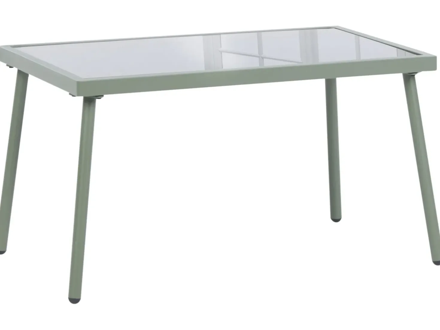 Set da giardino con tavolo 4 posti MOLVENO Metallo Beige/Verde