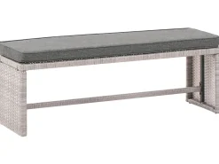 Set da giardino con tavolo 8 posti VITERBO con cuscini Rattan sintetico (PE) Grigio