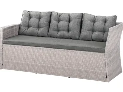 Set da giardino con tavolo 8 posti VITERBO con cuscini Rattan sintetico (PE) Grigio
