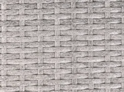 Set da giardino con tavolo 8 posti VITERBO con cuscini Rattan sintetico (PE) Grigio
