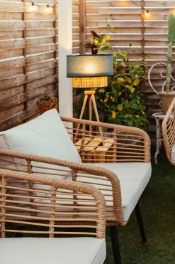 Set da giardino con tavolo 4 posti CORINTH II Rattan sintetico (PE) Naturale