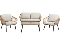 Set da giardino con tavolo 4 posti CORINTH II Rattan sintetico (PE) Naturale