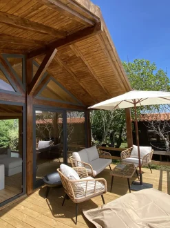 Set da giardino con tavolo 4 posti CORINTH II Rattan sintetico (PE) Naturale