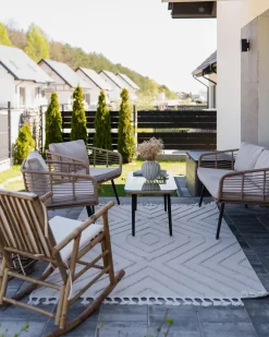 Set da giardino con tavolo 4 posti CORINTH II Rattan sintetico (PE) Naturale