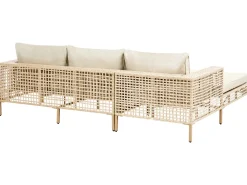 Set da giardino con tavolo 4 posti CALASETTA Lato destro Rattan sintetico (PE) Beige