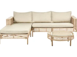 Set da giardino con tavolo 4 posti CALASETTA Lato destro Rattan sintetico (PE) Beige