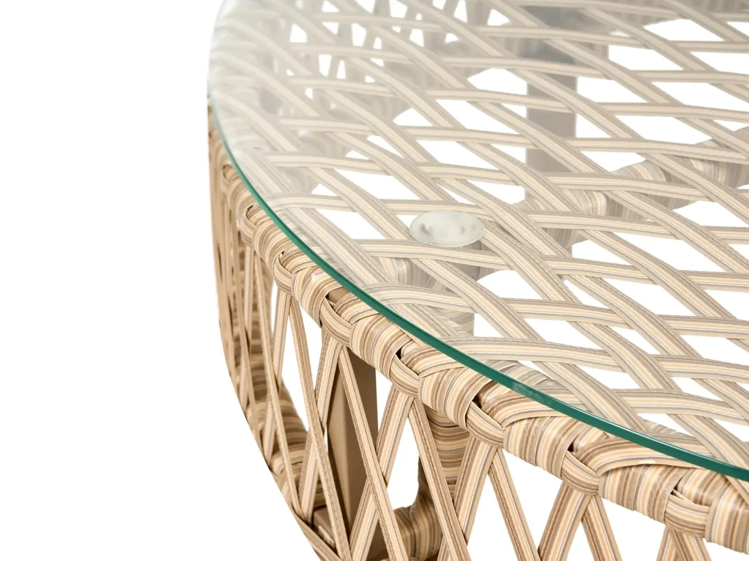Set da giardino con tavolo 4 posti CALASETTA Lato destro Rattan sintetico (PE) Beige