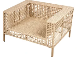 Set da giardino con tavolo 4 posti CALASETTA Lato destro Rattan sintetico (PE) Beige