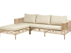 Set da giardino con tavolo 4 posti CALASETTA Lato destro Rattan sintetico (PE) Beige