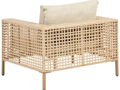 Set da giardino con tavolo 4 posti CALASETTA Lato destro Rattan sintetico (PE) Beige