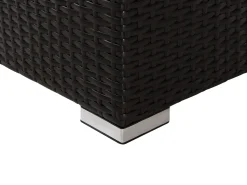 Set da giardino con tavolo 8 posti XXL Lato destro Modulare Rattan sintetico (PE) Marrone scuro