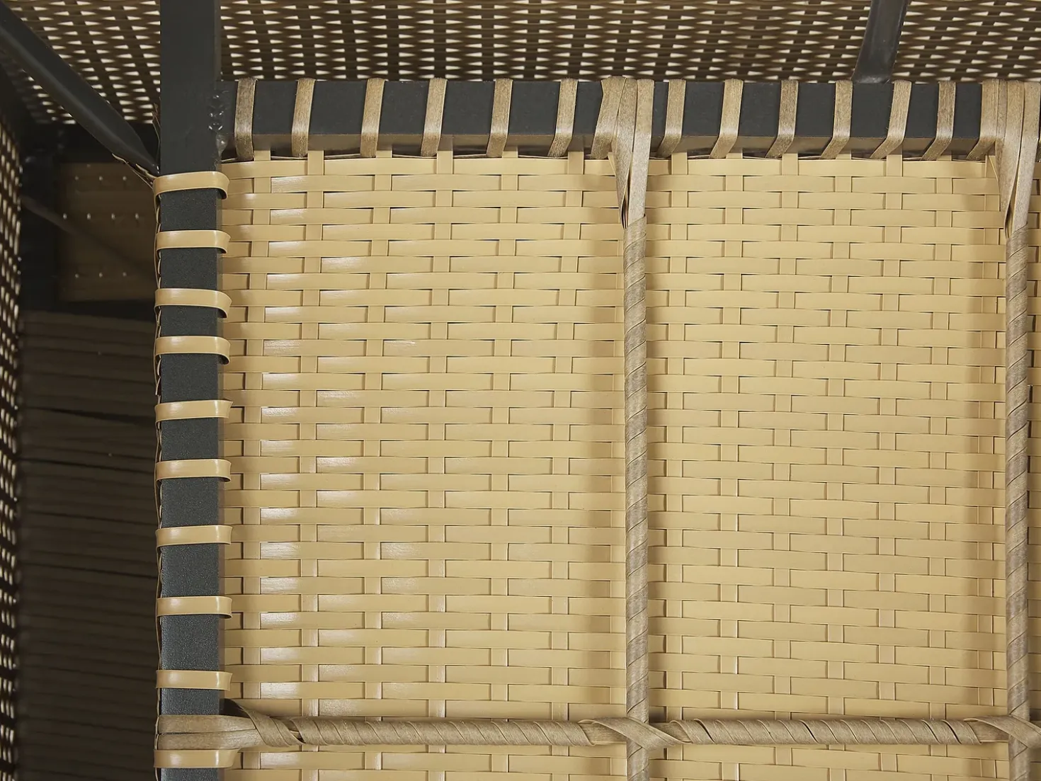 Set da giardino con tavolo 8 posti MAESTRO Modulare Rattan sintetico (PE) Marrone chiaro