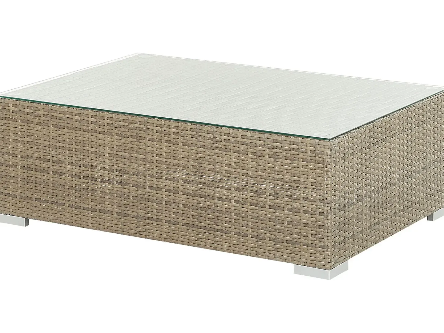 Set da giardino con tavolo 8 posti MAESTRO Modulare Rattan sintetico (PE) Marrone chiaro