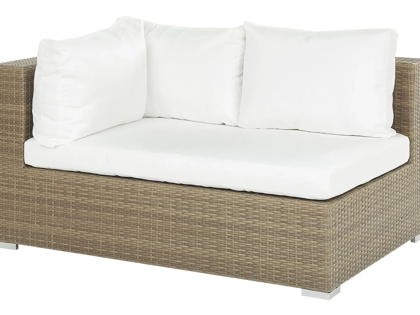 Set da giardino con tavolo 8 posti MAESTRO Modulare Rattan sintetico (PE) Marrone chiaro