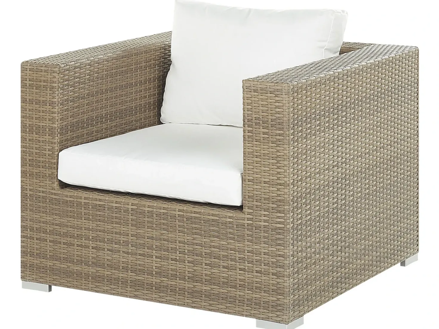 Set da giardino con tavolo 8 posti MAESTRO Modulare Rattan sintetico (PE) Marrone chiaro