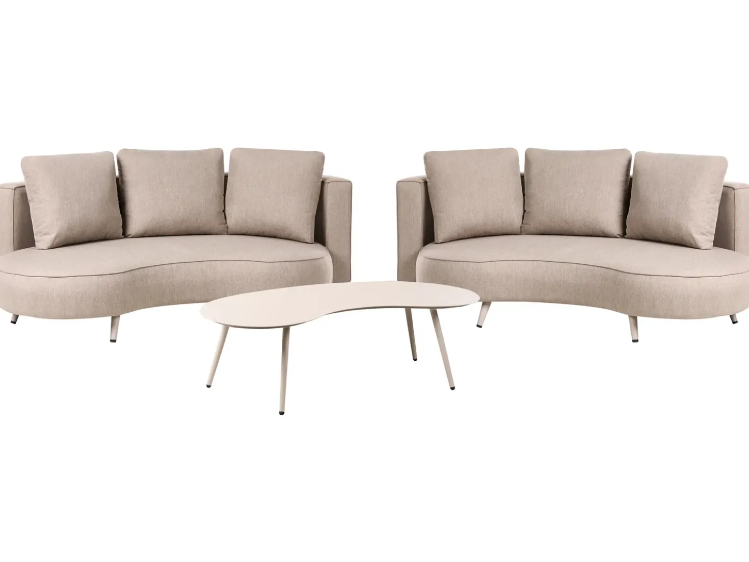 Set da giardino con tavolo 6 posti PARORI Beige