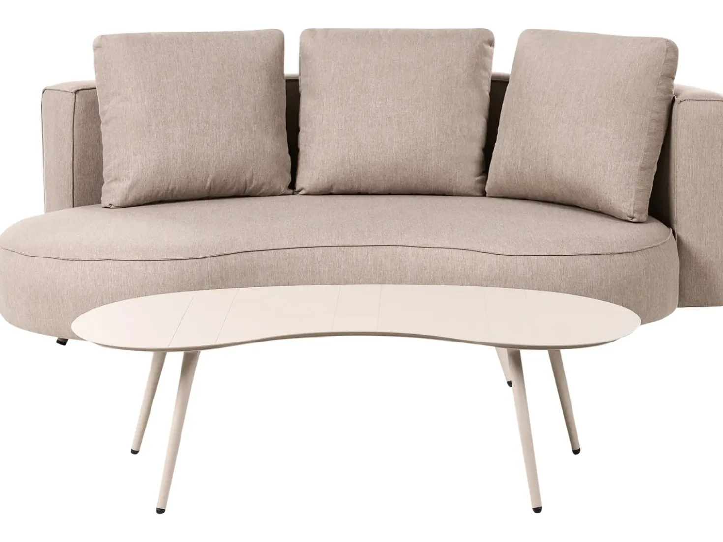 Set da giardino con tavolo 6 posti PARORI Beige