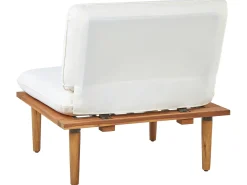 Set da giardino con tavolo 4 posti FRASCATI Modulare Legno di acacia certificato Bianco sporco
