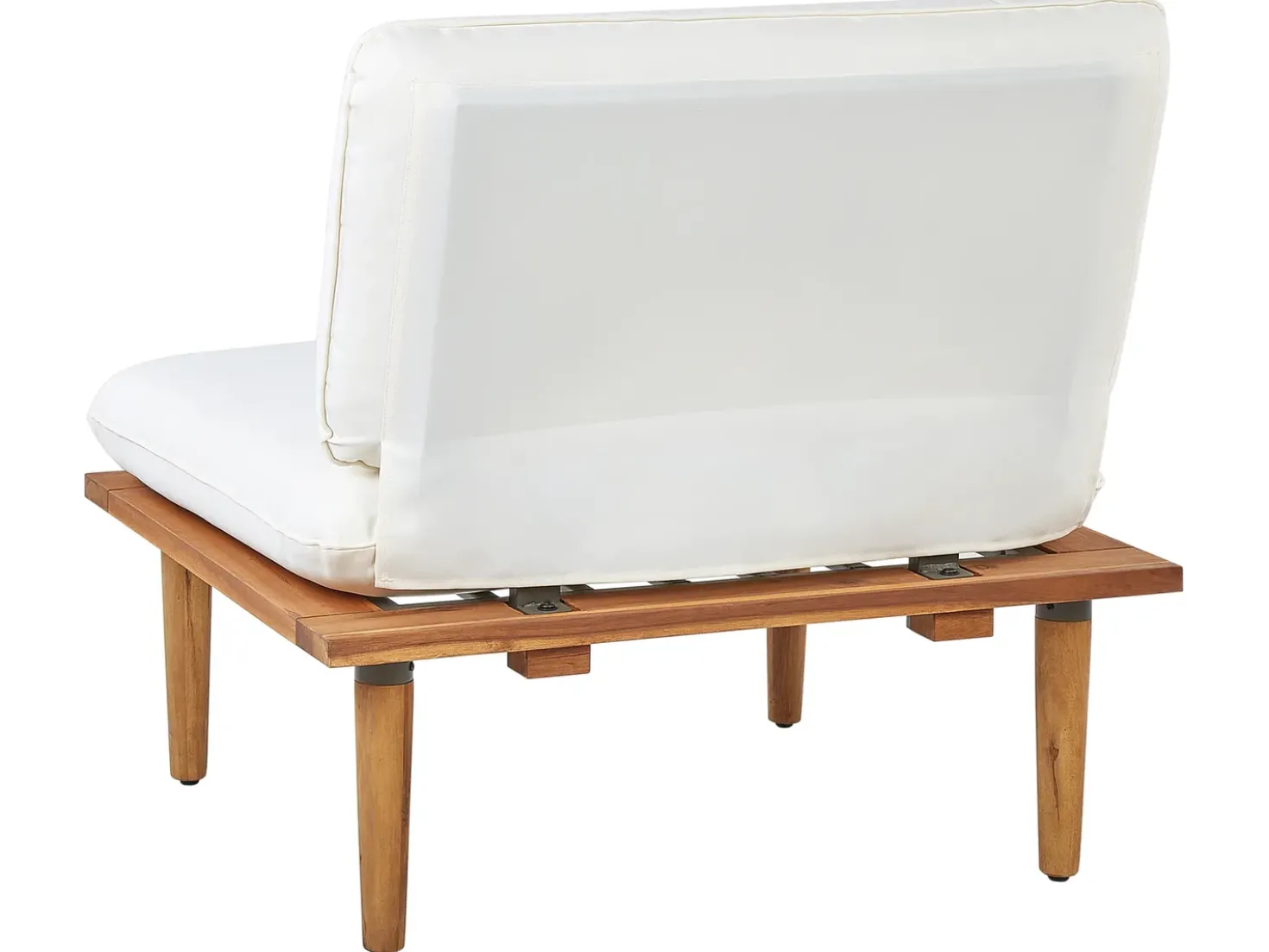 Set da giardino con tavolo 4 posti FRASCATI Modulare Legno di acacia certificato Bianco sporco