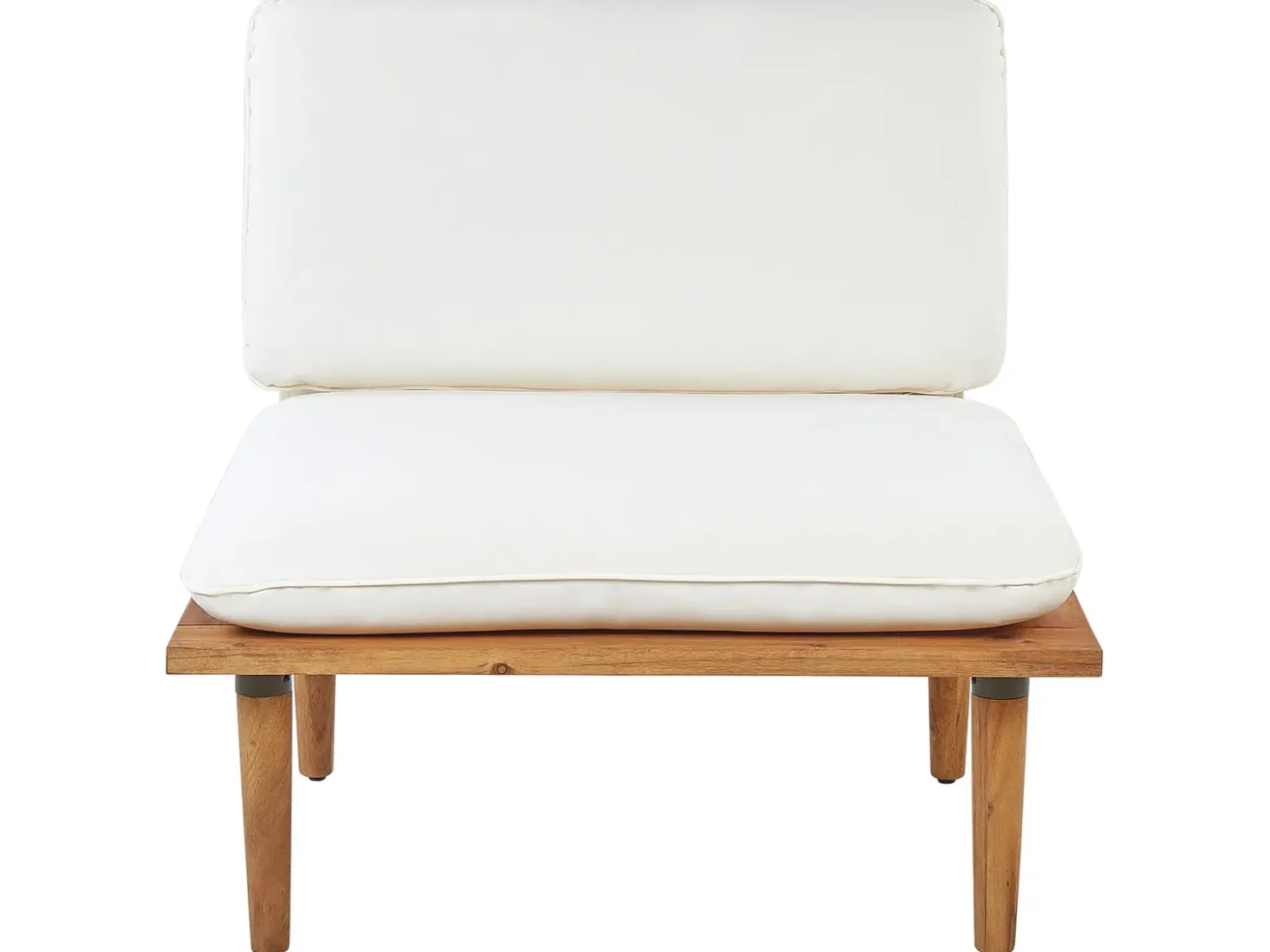 Set da giardino con tavolo 4 posti FRASCATI Modulare Legno di acacia certificato Bianco sporco
