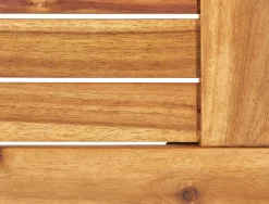 Set da giardino con tavolo 4 posti FRASCATI Modulare Legno di acacia certificato Bianco sporco