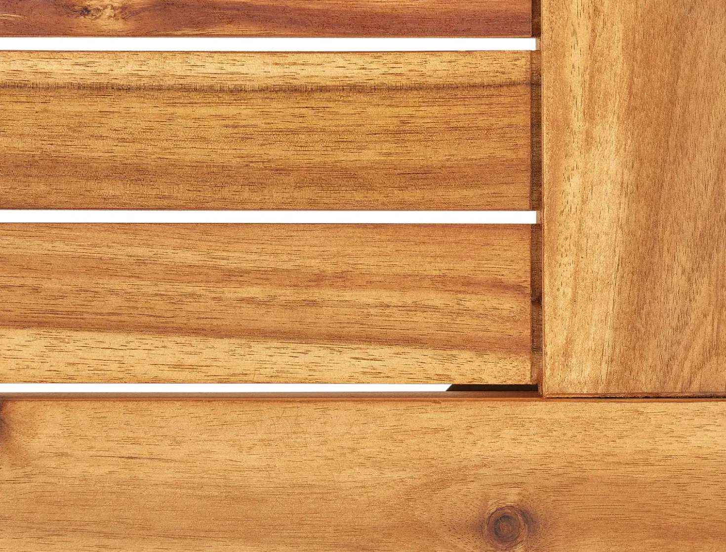 Set da giardino con tavolo 4 posti FRASCATI Modulare Legno di acacia certificato Bianco sporco