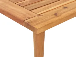 Set da giardino con tavolo 4 posti FRASCATI Modulare Legno di acacia certificato Bianco sporco