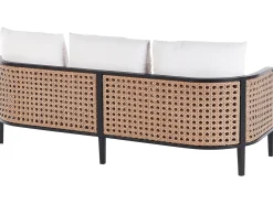 Set da giardino con tavolo 3 posti MONTEFALCO Metallo Bianco