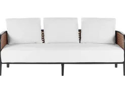 Set da giardino con tavolo 3 posti MONTEFALCO Metallo Bianco