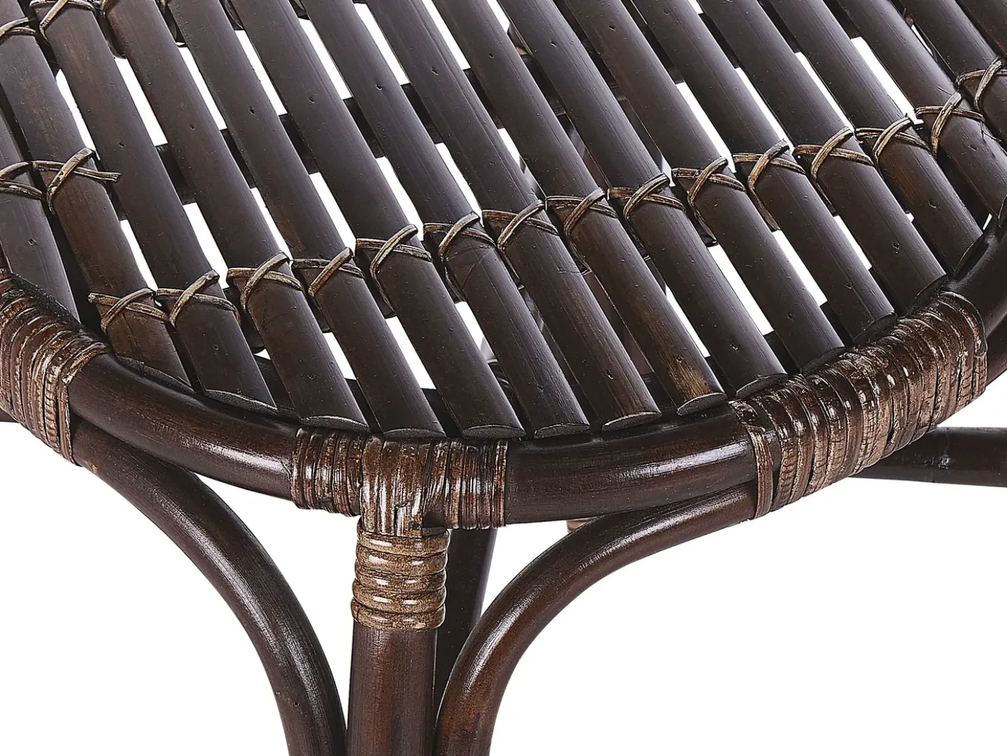 Set da giardino con tavolo 4 posti BRINDISI Rattan Marrone scuro