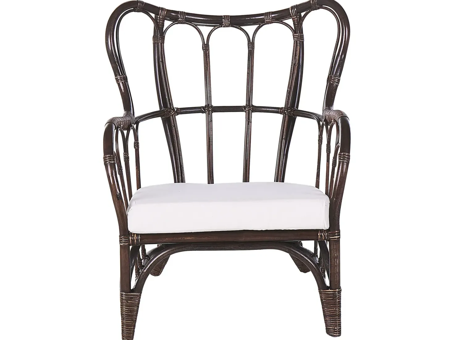 Set da giardino con tavolo 4 posti BRINDISI Rattan Marrone scuro