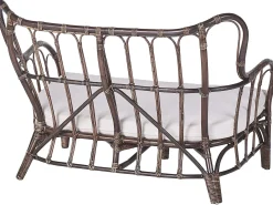 Set da giardino con tavolo 4 posti BRINDISI Rattan Marrone scuro