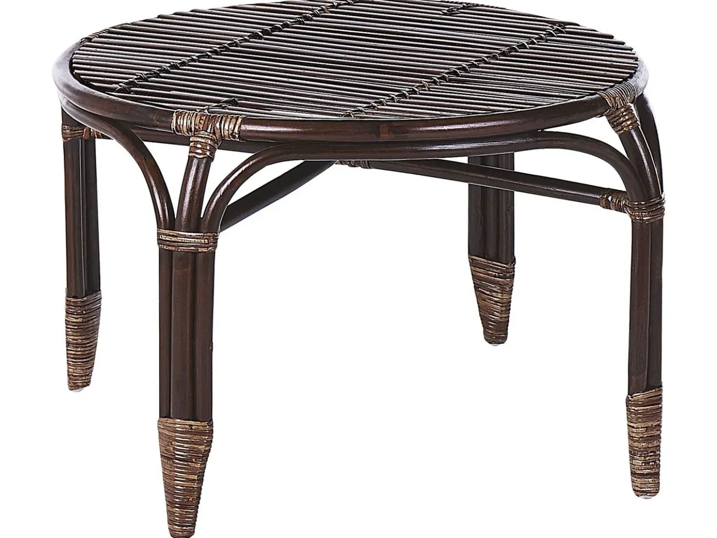 Set da giardino con tavolo 4 posti BRINDISI Rattan Marrone scuro