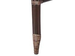 Set da giardino con tavolo 4 posti BRINDISI Rattan Marrone scuro