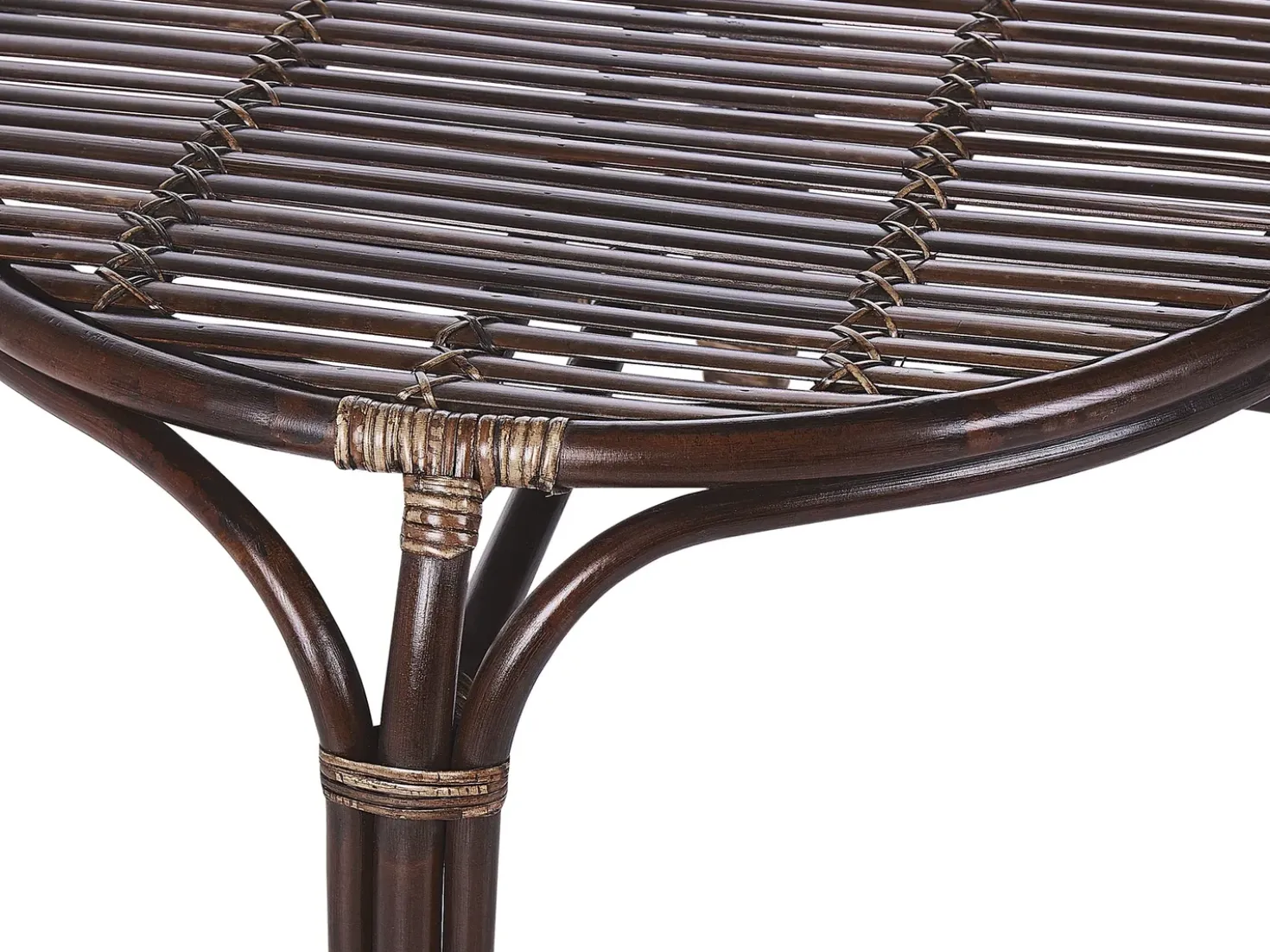 Set da giardino con tavolo 4 posti BRINDISI Rattan Marrone scuro