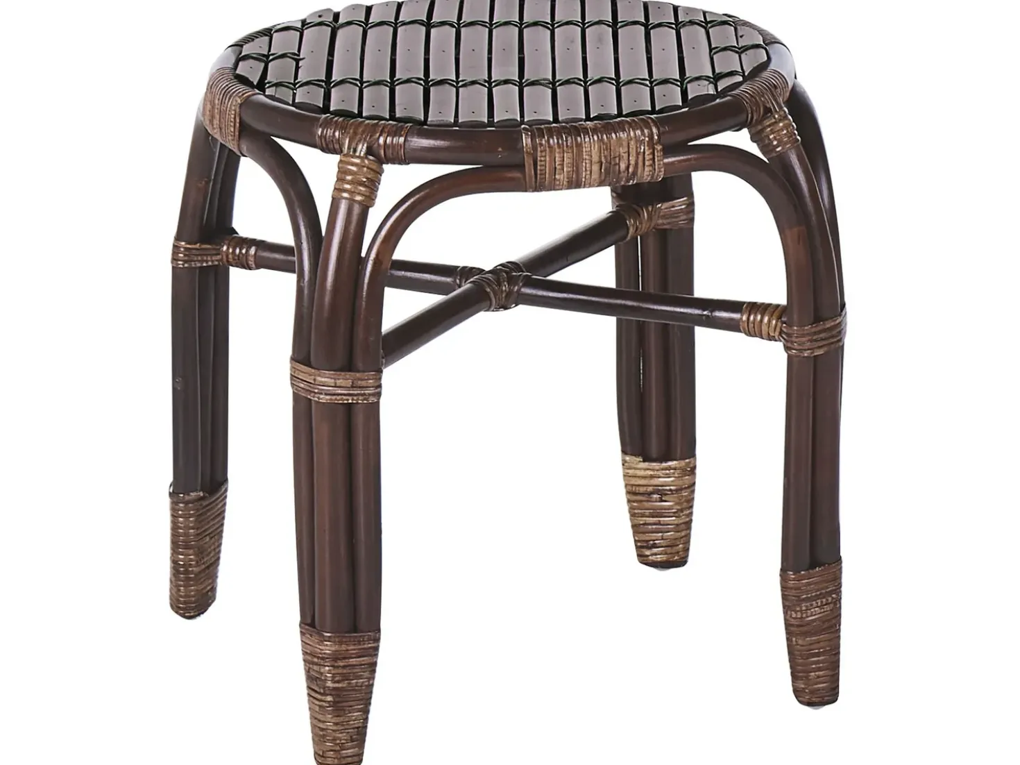 Set da giardino con tavolo 4 posti BRINDISI Rattan Marrone scuro