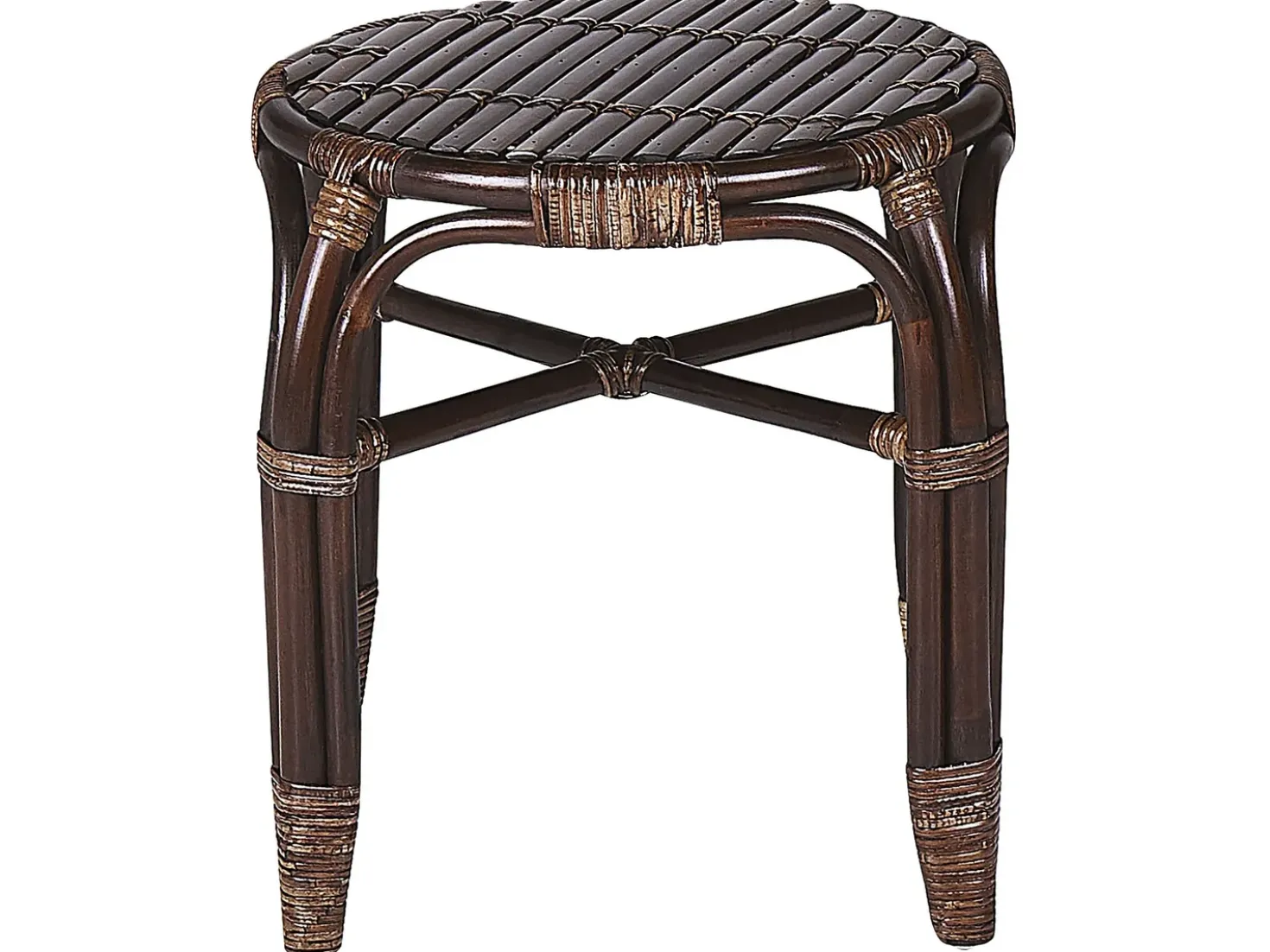 Set da giardino con tavolo 4 posti BRINDISI Rattan Marrone scuro