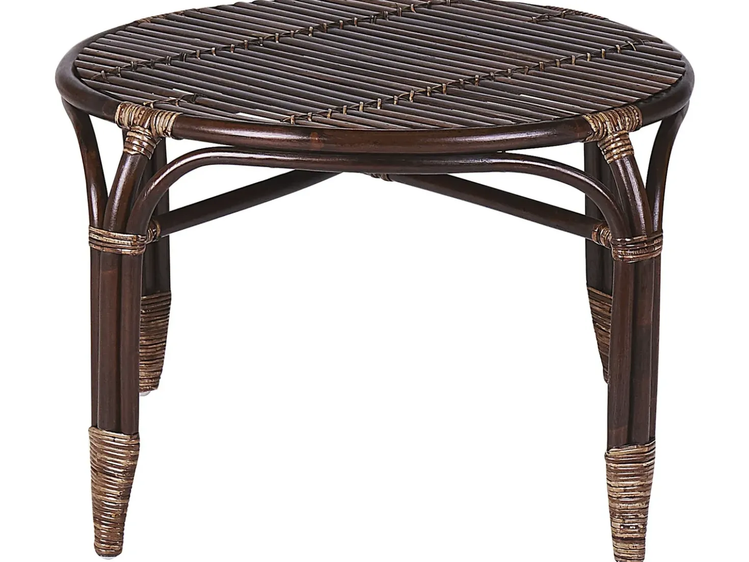 Set da giardino con tavolo 4 posti BRINDISI Rattan Marrone scuro